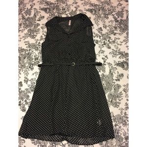 Black and White Polka Dot Plus Size Dress
